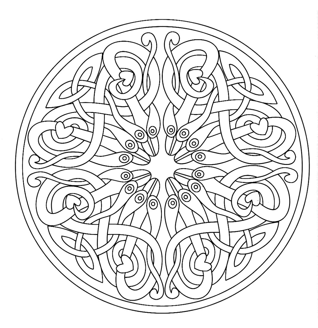 Oriental style Mandala drawing page